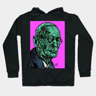 HERMANN HESSE ink and acrylic portrait .1 Hoodie